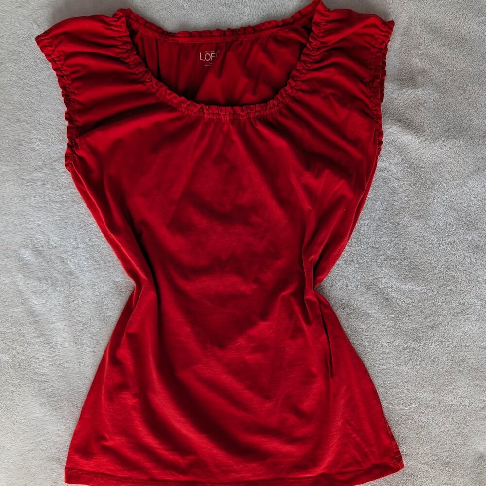 Orange Off-The-Shoulder Ruched Top - Picture 5 of 6